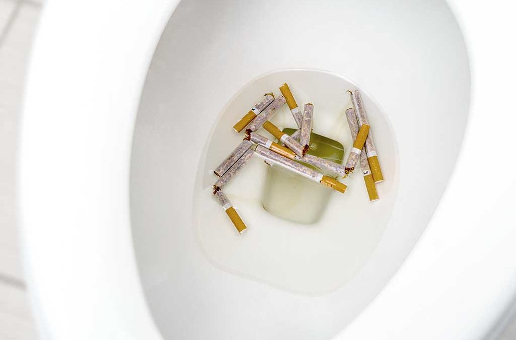 Did You Know that Cigarettes Can Clog Your Toilet?