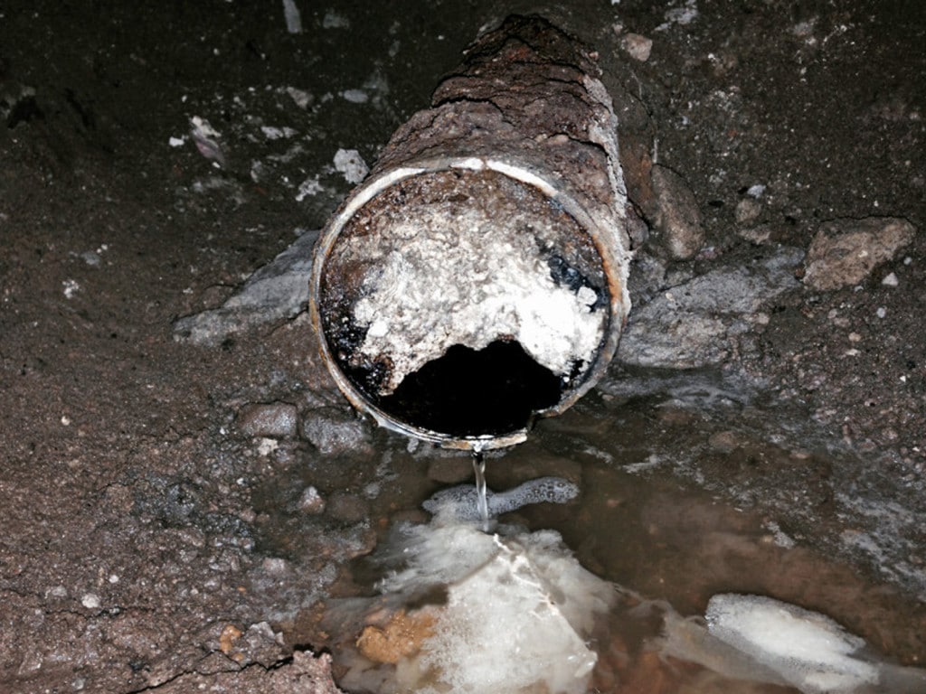 clogged pipe