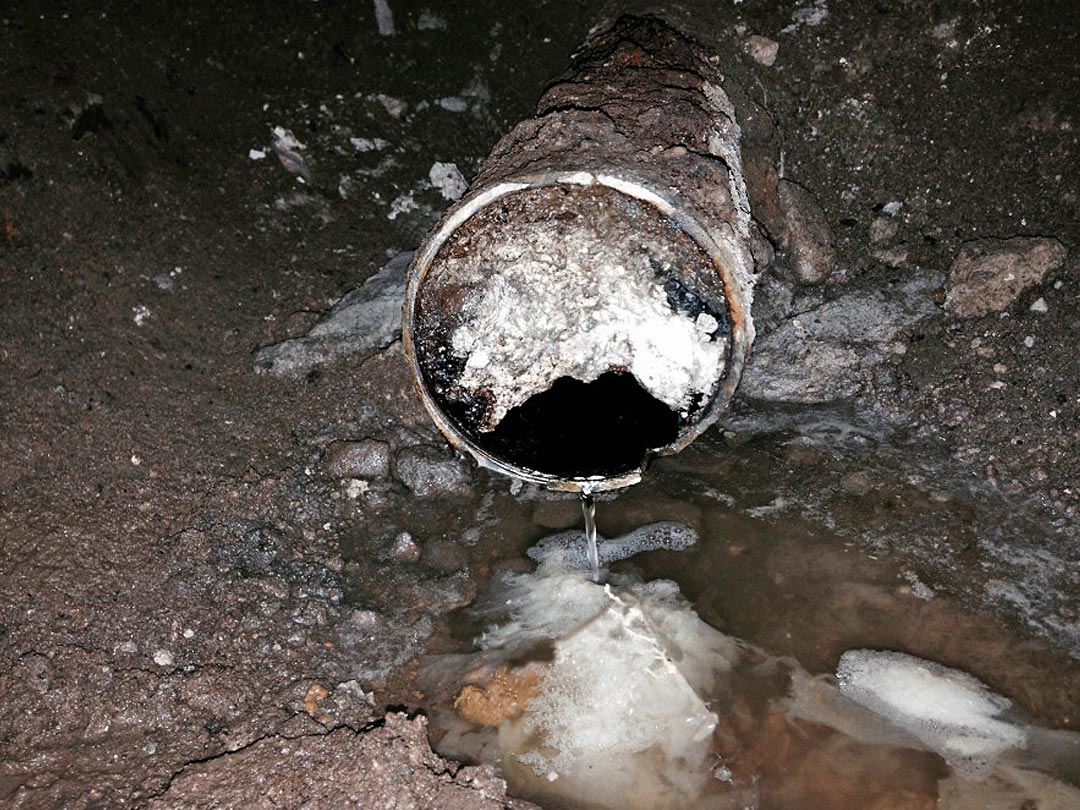 Grease Stoppage Sewer Pipe